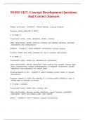 NURS 5327&colon; Concept Development Questions And Correct Answers
