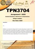 TPN3704 Assignment 1 &lpar;COMPLETE ANSWERS&rpar; 2025