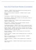 Nurs 3113 Final Exam Review &lpar;Cumulative&rpar;
