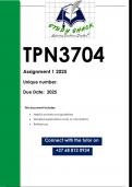 TPN3704 Assignment 1 &lpar;QUALITY ANSWERS&rpar; 2025