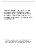 WGU C909 PRE ASSESSMENT EXAM ACTUAL EXAM 70 QUESTIONS AND CORRECT DETAILED ANSWERS WITH RATIONALES&vert;ALREADY GRADED A&plus;&vert;&vert; EXCELLENT TOOL FOR STUDYING WGU C909 PA EXAM