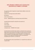 APEA PHARM CARDIOVASCULAR EXAM 68  QUESTIONS & CORRECT ANSWERS 