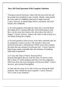  Nurs 206 Final Questions With Complete Solutions