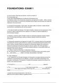 FOUNDATIONS- EXAM 1 QUESTIONS AND CORRECT DETAILED ANSWERS WITH RATIONALES 2025&sol;2026 &lpar;VERIFIED ANSWERS&rpar; &vert;ALREADY GRADED A&plus;