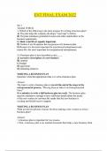ENT FINAL EXAM 2022 study guide