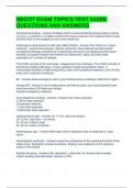 NBCOT EXAM TOPICS TEST GUIDE QUESTIONS AND ANSWERS