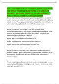 NR 228 NUTRITION LATEST FINAL EXAM 2025 WITH 150 EXAM PRACTICE QUESTIONS AND CORRECT VERIFIED ANSWERS &lpar;GRADED A CHAMBERLAIN&rpar; &sol; NR 228 FINAL EXAM 2025 PRACTICE TEST