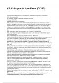 CA Chiropractic Law Exam &lpar;CCLE&rpar; QUESTIONS AND CORRECT DETAILED ANSWERS WITH RATIONALES 2025&sol;2026 &lpar;VERIFIED ANSWERS&rpar; &vert;ALREADY GRADED A&plus;