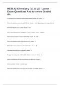 HESI A2 Chemistry &lpar;V1 & V2&rpar;  Latest Exam Questions And Answers Graded A&plus;&period;