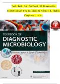 TEST BANK For Textbook Of Diagnostic Microbiology&comma; 6th Edition By Connie R&period; Mahon&comma; Verified Chapters 1 - 41&comma; Complete Newest Version