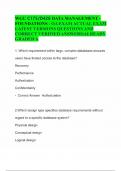 WGU C175&sol;D426 DATA MANAGEMENT - FOUNDATIONS - OA EXAM ACTUAL EXAM LATEST VERSIONS QUESTIONS AND CORRECT VERIFIED ANSWERS&vert;ALREADY GRADED A