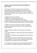 A&E II&colon; EXAM 2 QUESTIONS WITH COMPLETE SOLUTIONS