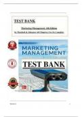 TEST BANK Marketing Management &lpar;4th Ed&rpar; By Johnston&semi; Marshall&vert; All 14 Chapters Covered