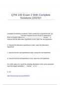 QTM 100 Exam 2 With Complete Solutions &lpar;2025&rpar;&excl;&excl;