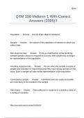 QTM 100 Midterm 1 With Correct Answers &lpar;2025&rpar;&excl;&excl;