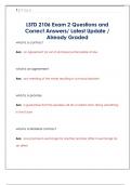 LSTD 2106 Exam 2 Questions and  Correct Answers&sol; Latest Update &sol;  Already Graded