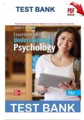 Test Bank for Essentials of Understanding Psychology 14TH Edition by Robert S&period; Feldman 978-1260575453&vert;&vert; Complete Guide A&plus;