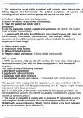 A&E II EXAM 2 EXAM QUESTIONS WITH CORRECT ANSWERS
