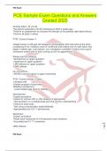 PCE Sample Exam Questions and Answers Graded 2025