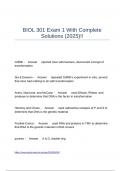 BIOL 301 Exam 1 With Complete Solutions &lpar;2025&rpar;&excl;&excl;