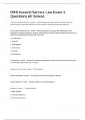 DIFS Funeral Service Law Exam 1 Questions All Solved&period;