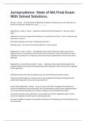 Jurisprudence- State of MA Final Exam With Solved Solutions&period;