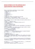 D333 ETHICS IN TECHNOLOGY QUESTIONS AND ANSWERS