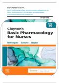 COMPLETE TEST BANK FOR &lowbar; Clayton&rsquo;s Basic Pharmacology for Nurses 19th Edition by Michelle J&period; Willihnganz MS RN CNE&comma;  Samuel L&period; Gurevitz PharmD &lbrace;2022&rcub; &vert;&vert; ALL CHAPTERS 01 &ndash; 48&vert;&vert;VERIFIED ANSWERS &vert;&vert; 978-0323796309 COMPLETE GUIDE&vert;&vert;GURANTEE PASS
