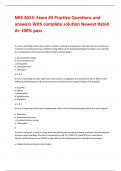 NRS 3015&colon; Exam &num;3 Practice Questions and answers With complete solution Newest Rated A&plus; 100&percnt; pass