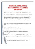 IAED ETC EXAM 2025 &vert;GUARANTEED ACCURATE ANSWERS