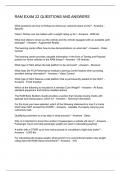 RAM EXAM 22 QUESTIONS AND ANSWERS