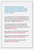 DEFENSE BASIC PRESERVATION AND PACKING  CERTIFICATION AND PRACTICE EXAM NEWEST ACTUAL  COMPLETE 200 REAL EXAM QUESTIONS AND CORRECT  DETAILED ANSWERS &lpar;VERIFIED ANSWERS&rpar; &vert;ALREADY  GRADED A&plus;&lpar;2025&sol;2026&rpar;