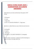 NWCA CCMA EXAM 2025 &vert;GUARANTEED ACCURATE ANSWERS