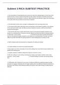 Subtest 3 RICA SUBTEST PRACTICE STUDY GUIDE EXAM WITH ACTUAL QUESTIONS AND ANSWERS&period;