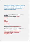 EPPP I&sol;O PSYCHOLOGY EXAM NEWEST ACTUAL COMPLETE  120 REAL EXAM QUESTIONS AND CORRECT DETAILED  ANSWERS WITH RATIONALES &lpar;VERIFIED ANSWERS&rpar;  ALREADY GRADED A&plus;&lpar;2025&sol;2026&rpar; 