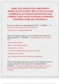 NRSG 3323 ADVANCED ASSESSMENT  MODULES 5-9 LATEST 2025 ACTUAL EXAM&vert;  COMPLETE ACCURATE QUESTIONS AND  CORRECT DETAILED ANSWERS &lpar;VERIFIED  ANSWERS&rpar; ALREADY GRADED A&plus;