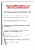 NRCAHA CERTIFICATION EXAM 2025 &vert;GUARANTEED PASS&excl;&excl;