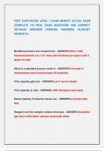 FDOT EARTHWORK LEVEL 1 EXAM NEWEST ACTUAL EXAM  COMPLETE 100 REAL EXAM QUESTIONS AND CORRECT  DETAILED ANSWERS &lpar;VERIFIED ANSWERS&rpar; &vert;ALREADY  GRADED A&plus;