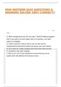 MHR MIDTERM QUIZ QUESTIONS & ANSWERS SOLVED 100&percnt; CORRECT&excl;&excl;