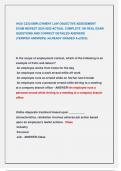 WGU C233 EMPLOYMENT LAW OBJECTIVE ASSESSMENT  EXAM NEWEST 2024&sol;2025 ACTUAL COMPLETE 100 REAL EXAM  QUESTIONS AND CORRECT DETAILED ANSWERS  &lpar;VERIFIED ANSWERS&rpar; &vert;ALREADY GRADED A&plus;&lpar;2025&rpar;