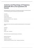 Anatomy and Physiology of Pregnancy &lpar;Sherpath Wk 4&rpar; Test Questions All Solved&period;