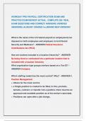 WORKDAY PRO PAYROLL CERTIFICATION EXAM AND  PRACTICE EXAM NEWEST ACTUAL COMPLETE 200 REAL  EXAM QUESTIONS AND CORRECT ANSWERS &lpar;VERIFIED  ANSWERS&rpar; &vert;ALREADY GRADED A&plus;&vert;&vert;BRAND NEW VERSION&excl;&excl; 