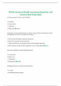 N5220 Advanced Health Assessment Questions And Answers Real Study Quiz