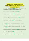 Biotility Bace practice knowledge  UPDATED ACTUAL Questions and  CORRECT Answers