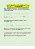 BACE Qualifier UPDATED ACTUAL  Questions and CORRECT Answers