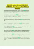 BACE Practical Review UPDATED  ACTUAL Questions and CORRECT  Answers