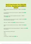 BACE Exam Practice Test UPDATED  ACTUAL Questions and CORRECT  Answers