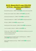 BACE&comma; Biotech BACE exam UPDATED  ACTUAL Questions and CORRECT  Answers