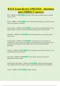 BACE  Bundled Exam Questions and CORRECT Answers