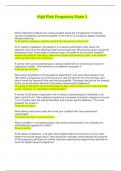 High Risk Pregnancy Exam 3 &vert; Questions and Answers 